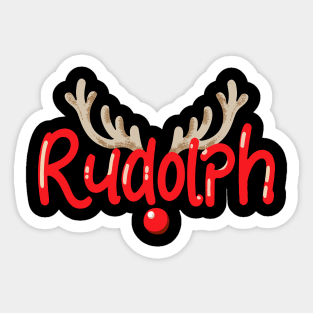 Most Likely To Try Ride Rudolph Couples Christmas Funny Sticker